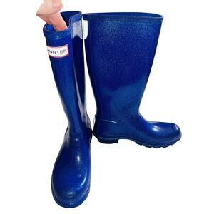 Hunter Original Kids Starcloud Boots in Electric Storm - US 5 Boys / 6 Girls